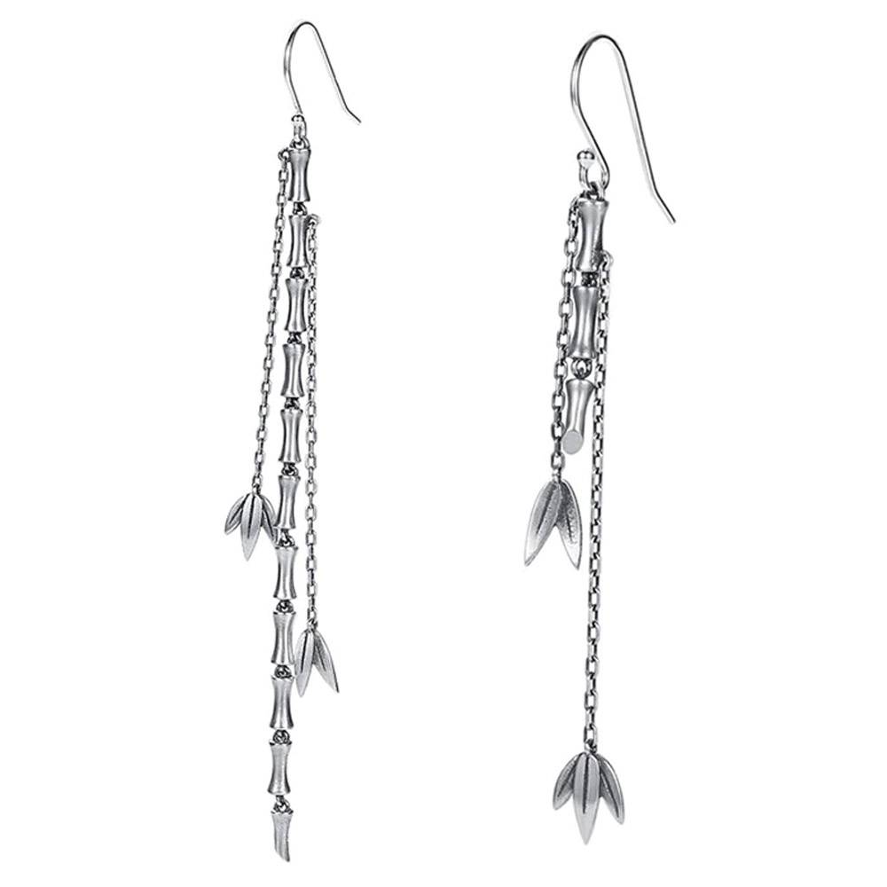 S925 Silver Vintage Ethnic Drop Earrings Women's Earrings