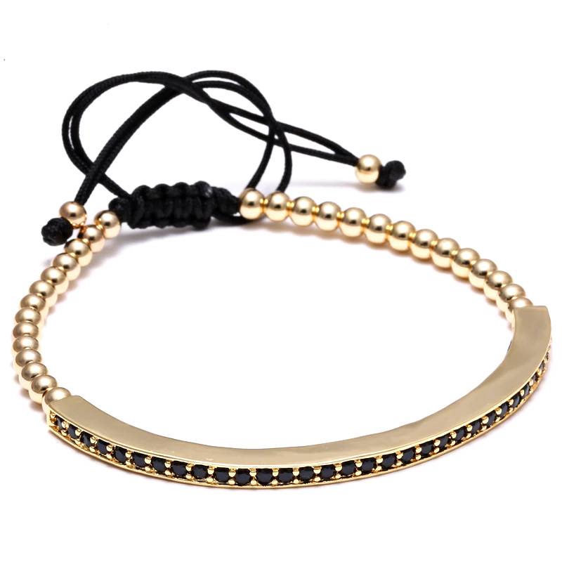 Men's Braided Beaded Inlay Zircon Bracelets Men's Bracelets
