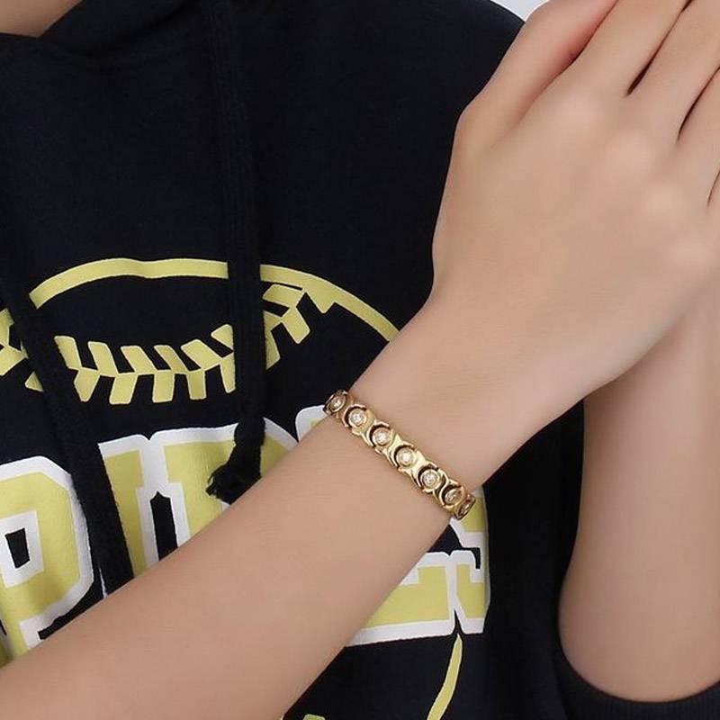 Women's Zircon Hematite Magnetic Health Bracelet Bracelets & Bangles Magnetic Therapeutic Bracelets Women's Jewelry