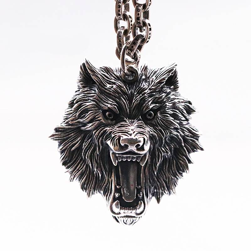 Vintage Pendant 925 Silver Wolf Head Jewelry Addicts
