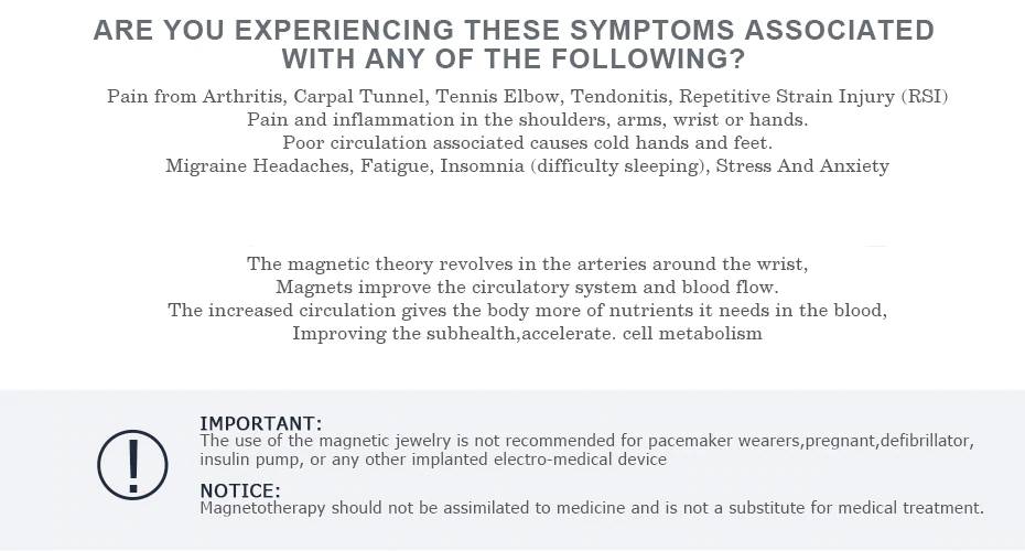Magnetic Bracelets Bio Energy Therapy