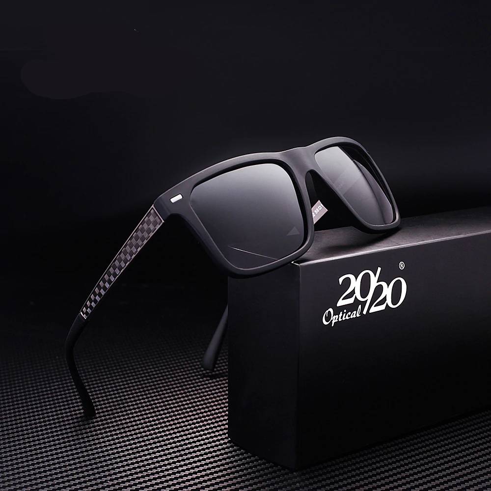 20/20 Retro Polarized Metal Lattice Frame Sunglasses Men's Sunglasses