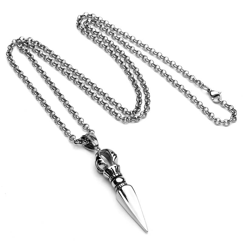 Punk Style Spearhead Design Pendant Necklace Mens Pendants