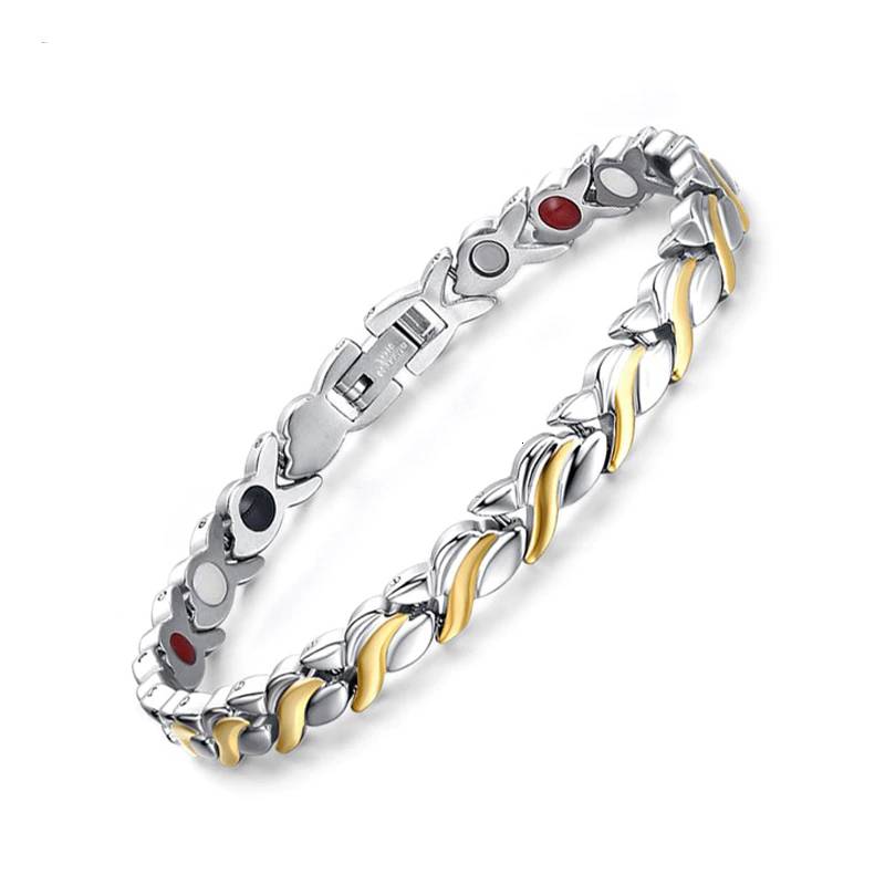 Health Magnetic Germanium Stainless Steel Bracelet Magnetic Therapeutic Bracelets