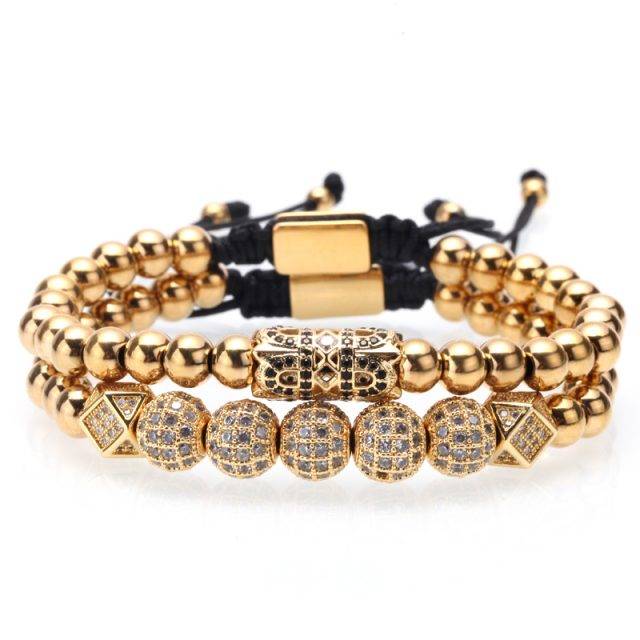 Men's Stainless Steel Beads Luxury Charm Bracelets | Jewelry Addicts