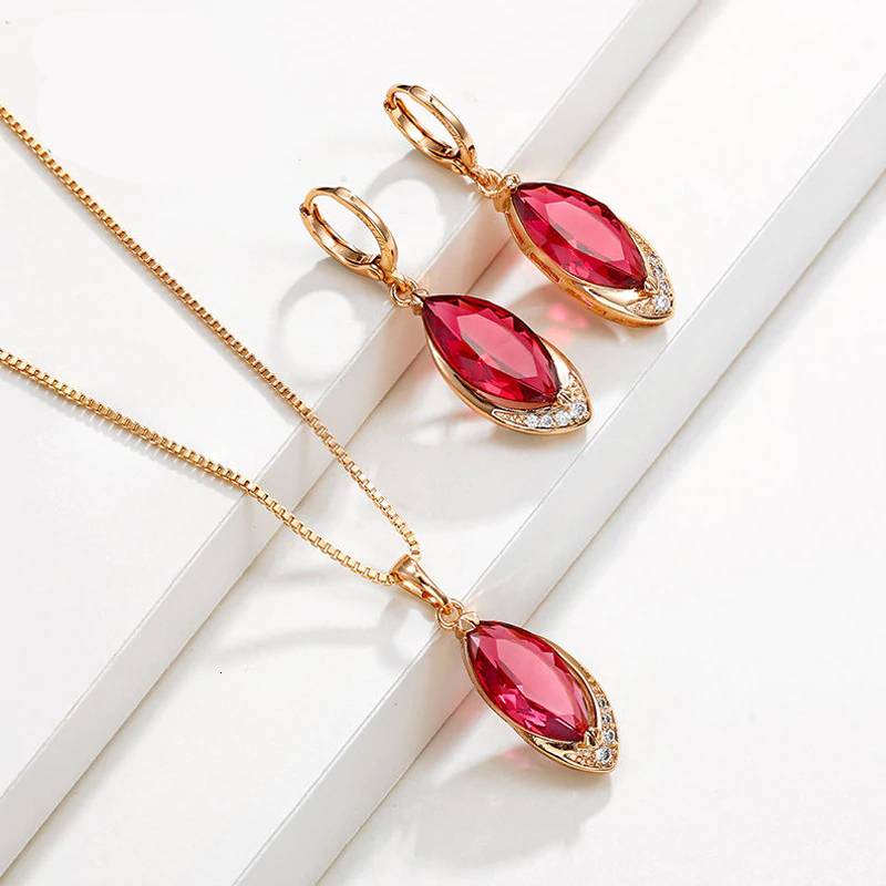 925 Sterling Silver Ruby Pomegranate Earrings Women's Earrings
