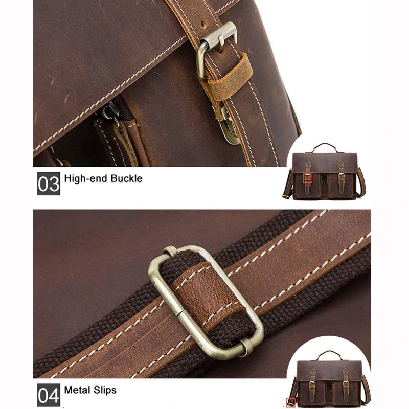 Business Briefcases Vintage Leather Bag men’s briefcases