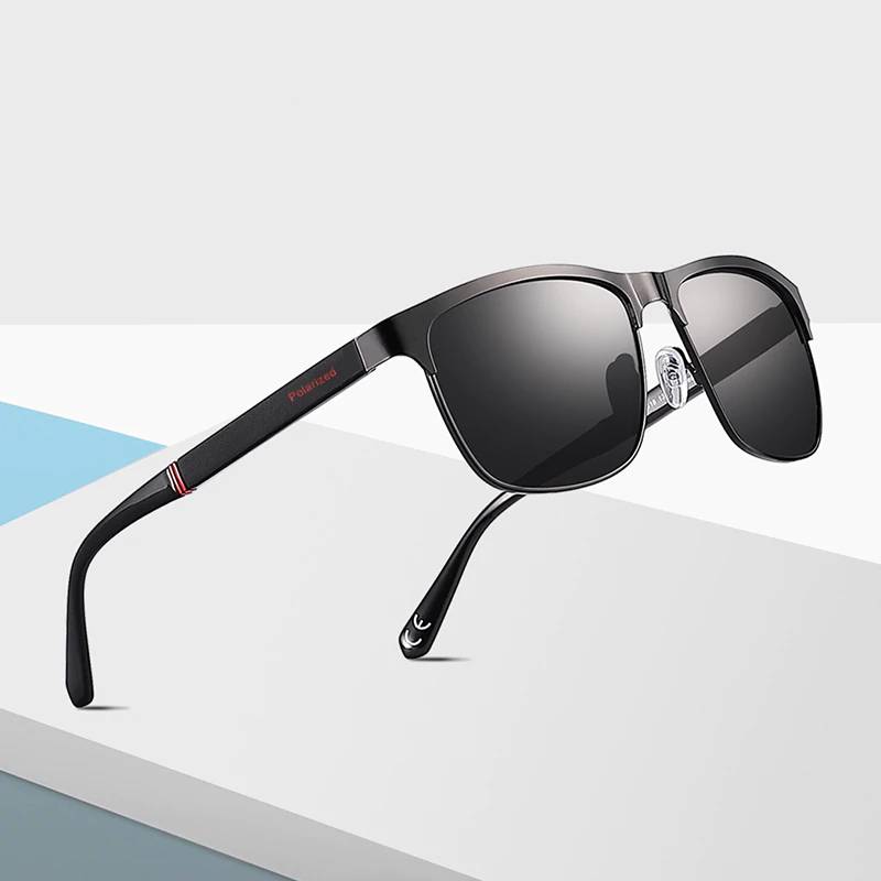 2020 Design Classic Metal Square Polarized Sunglasses Men's Sunglasses