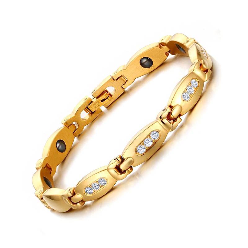 Women's Hematite Magnetic Zircon Bracelet Bracelets & Bangles Magnetic Therapeutic Bracelets Women's Jewelry