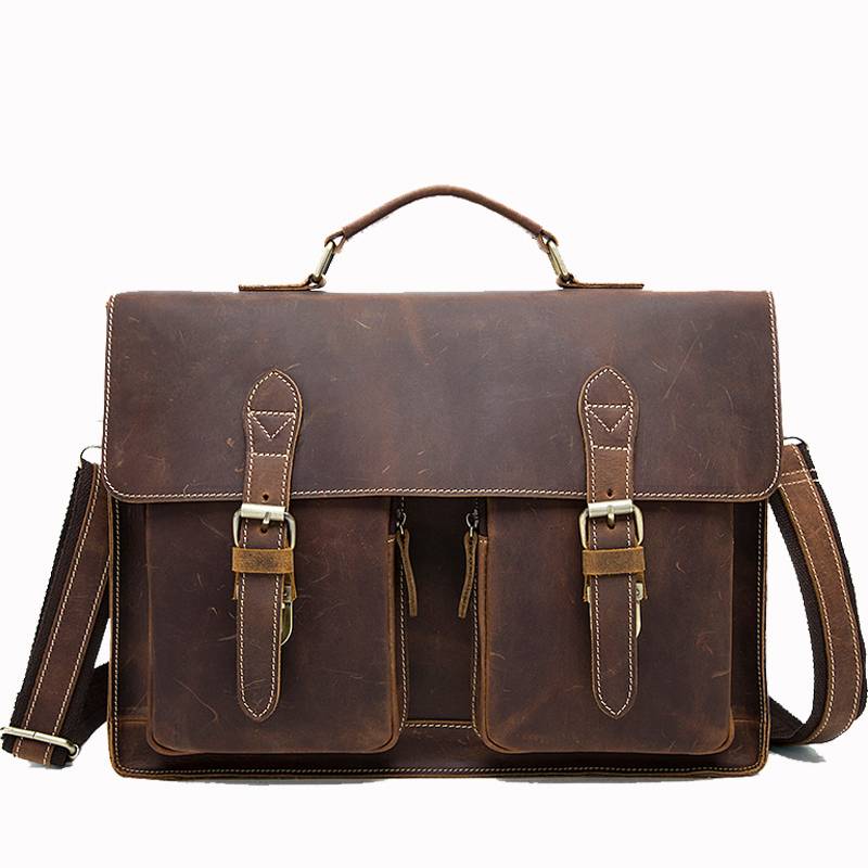Business Briefcases Vintage Leather Bag | Jewelry Addicts