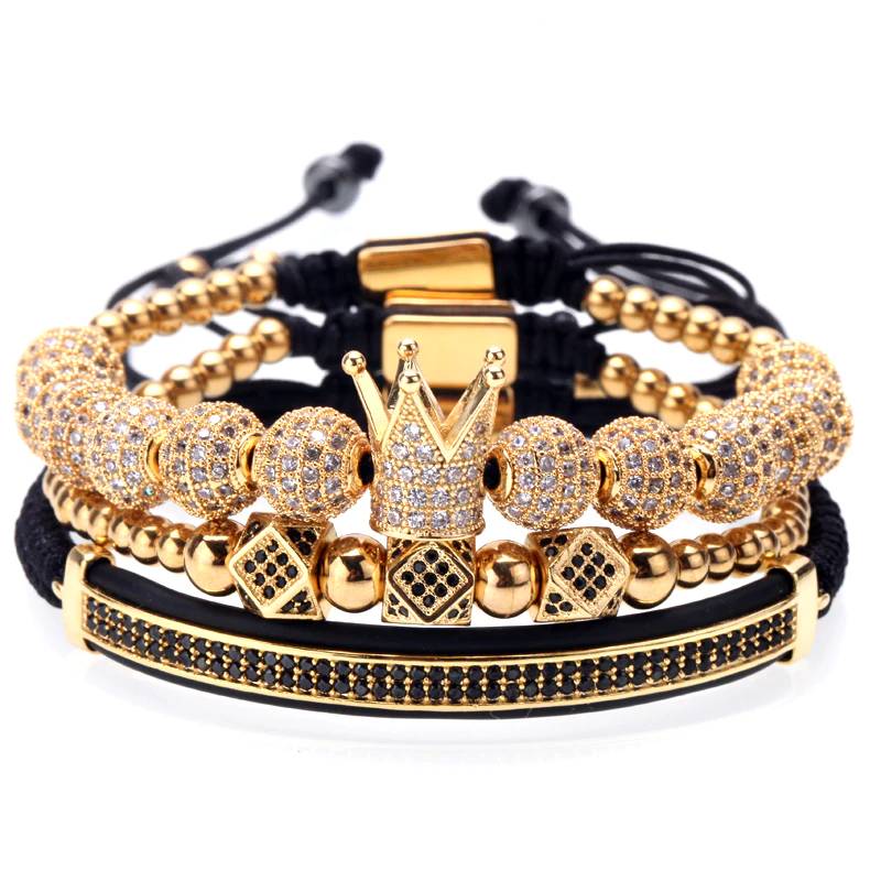 Crown Charm Luxury Macrame Beads Bracelets Men's Bracelets
