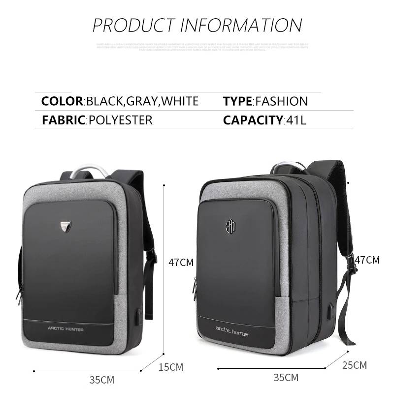 Large Backpacks With USB Charging for 17 Inch Laptop