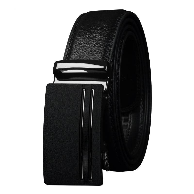 Men's Leather Belt with Automatic Alloy Buckle Mens Belts