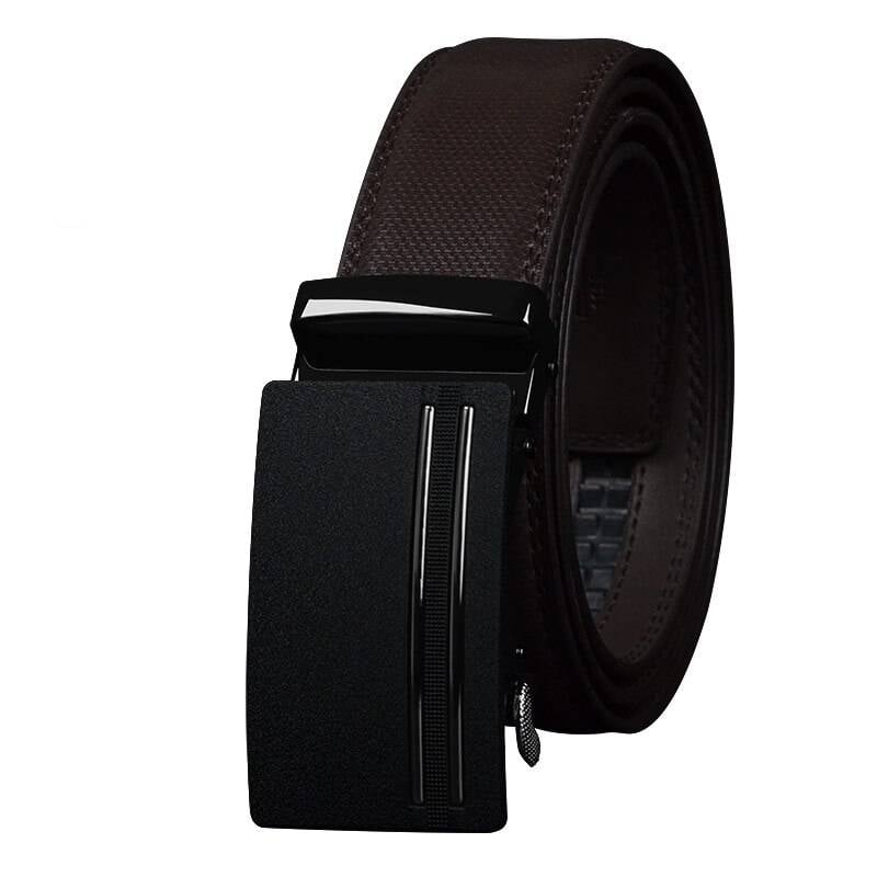 Men's Leather Belt with Automatic Alloy Buckle | Jewelry Addicts