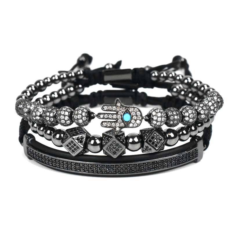 Hamsa Charm Macrame beads Bracelets Men's Bracelets