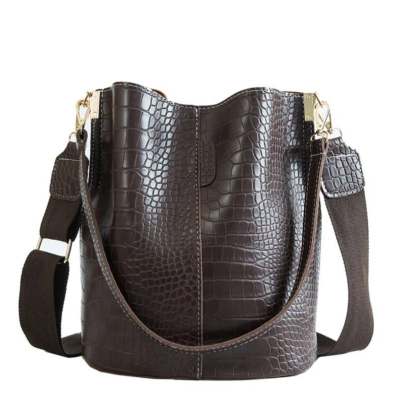 Women's Crocodile Leather Patterned Shoulder Bag Womens Bags