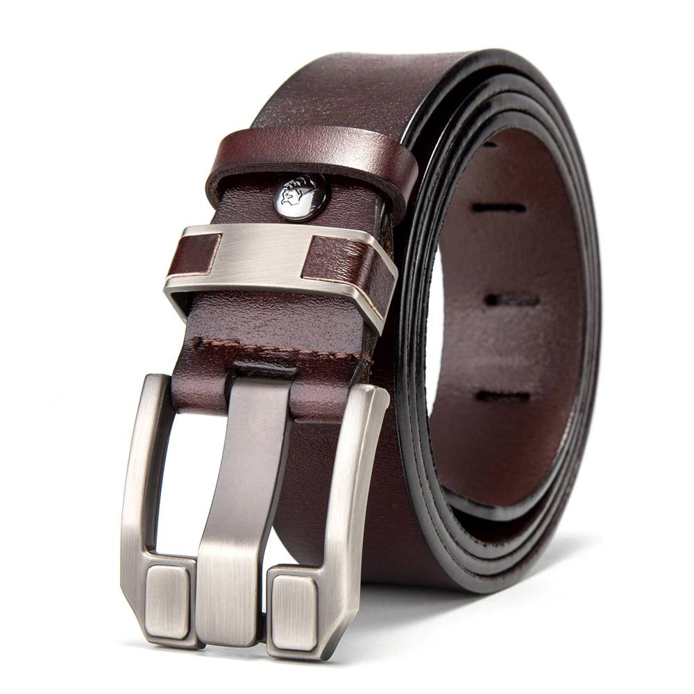 Jeans Leather Alloy Pin Buckle Belt Mens Belts