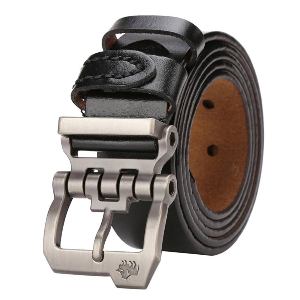 Leather Belts for Men Jeans Belt Pin Buckle Mens Belts