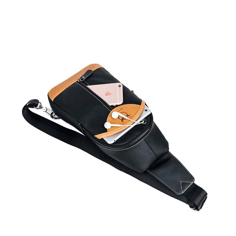 Cowhide Leather Crossbody Bag Chest Bag Chest Waist Bags
