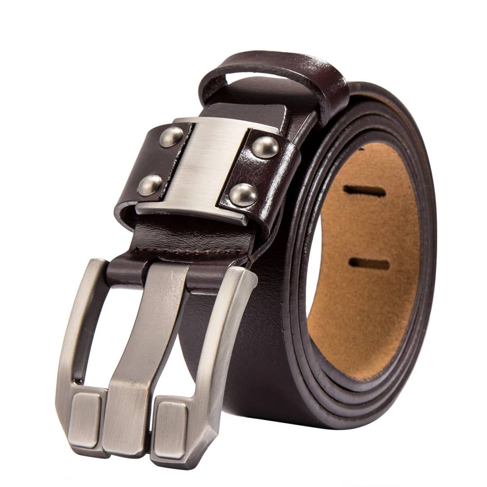 Men's Jeans Leather Belts Pin Buckle Mens Belts