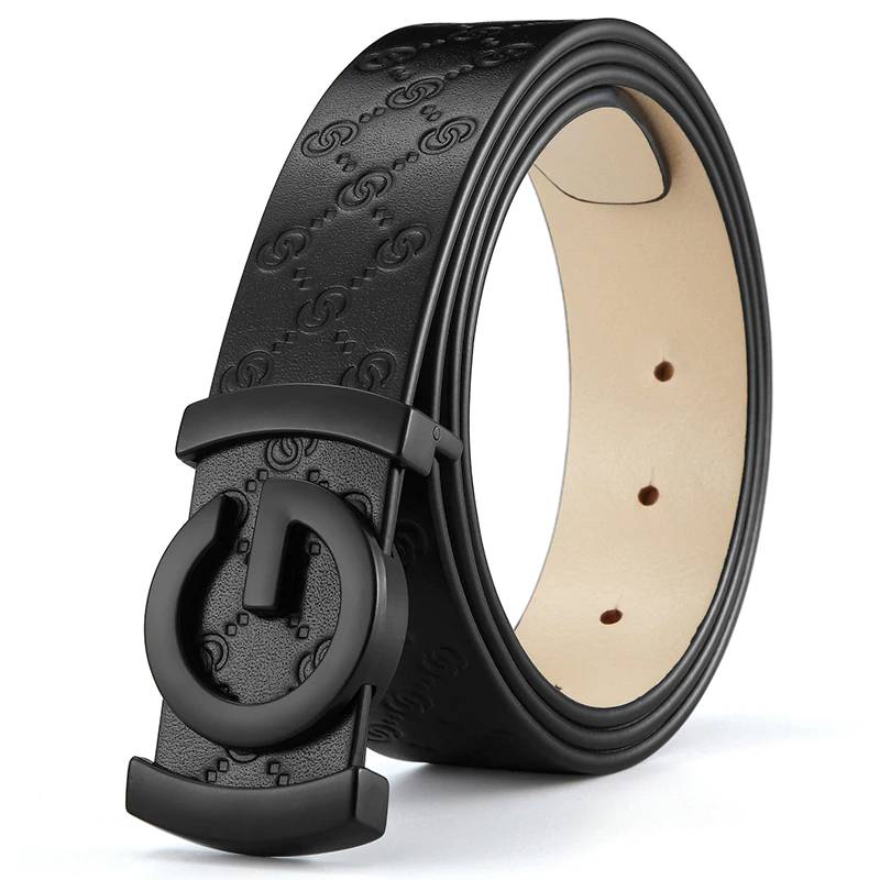 Black Leather Men's Belt Mens Belts