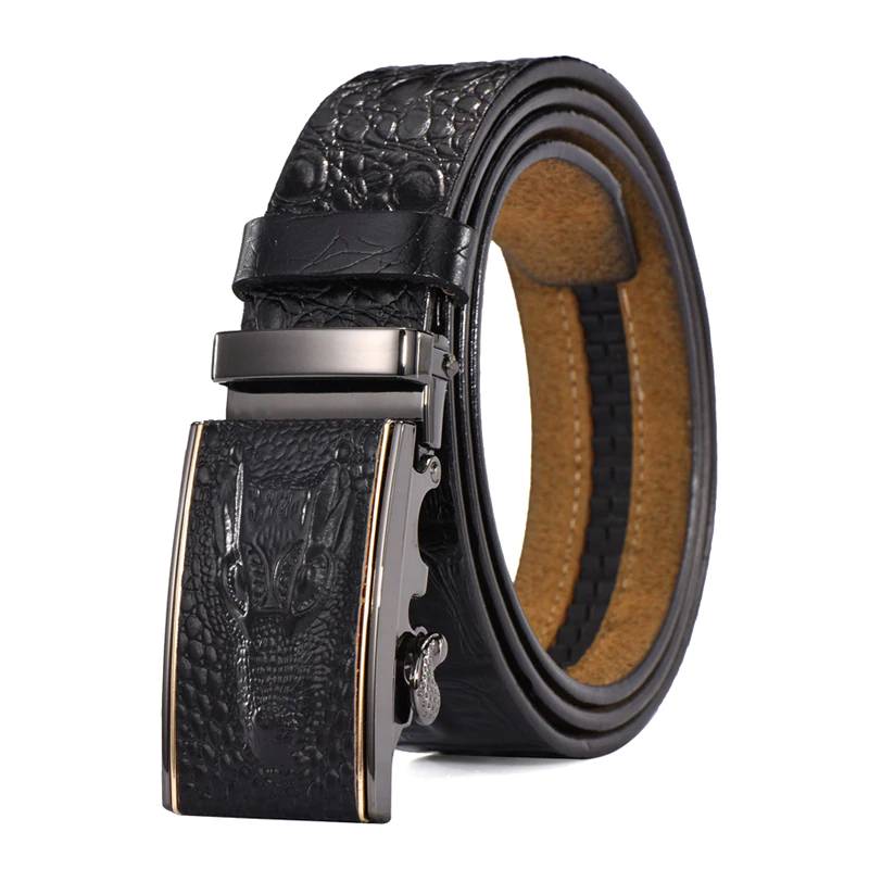 Designer Crocodile Men Belts Genuine Leather Mens Belts