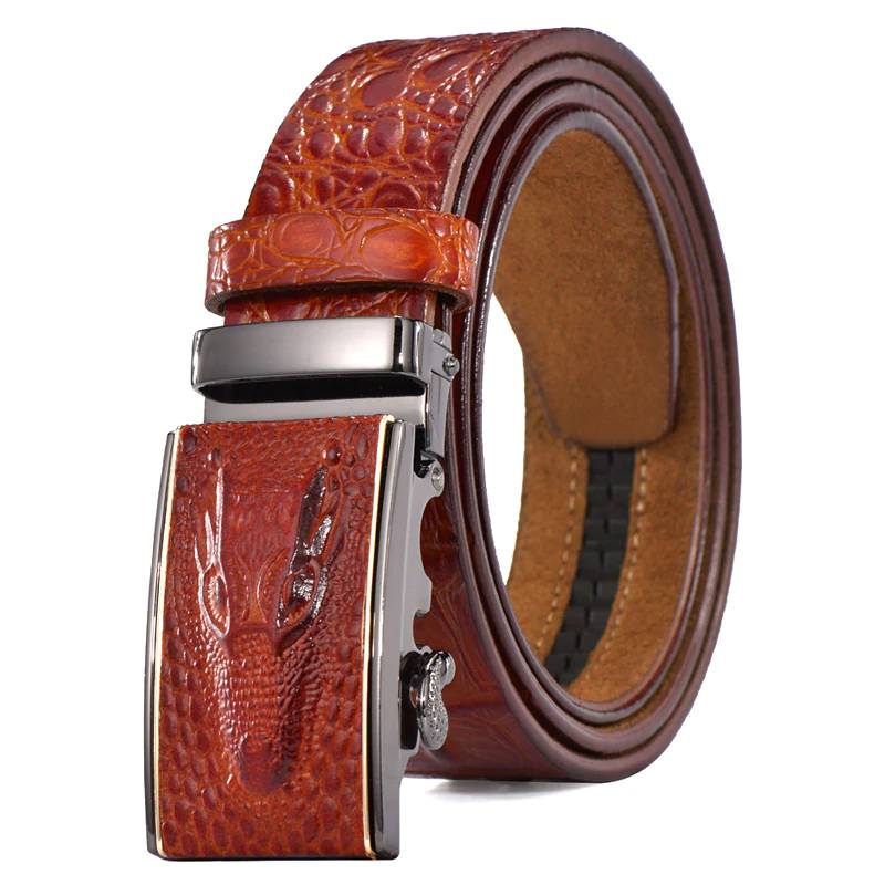 Designer Crocodile Men Belts Genuine Leather Mens Belts