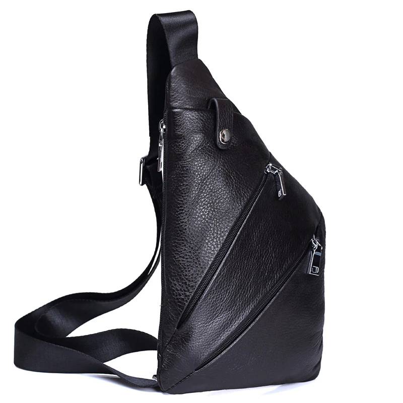 Mens Leather Chest Crossbody Bag | Jewelry Addicts