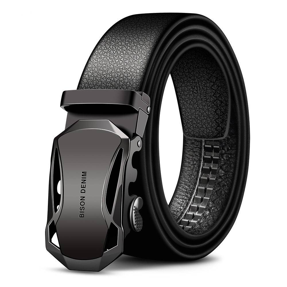 Automatic Buckle Genuine Leather Belts for Men Mens Belts
