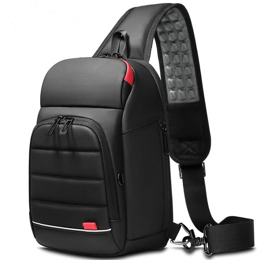 Multifunction Crossbody Bag Men USB Charging Chest Waist Bags