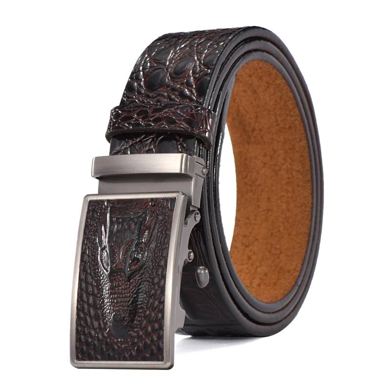 Designer Crocodile Men Belts Genuine Leather Mens Belts