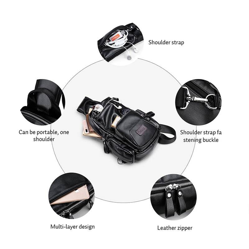 Sling Shoulder Crossbody Chest Backpack Chest Waist Bags