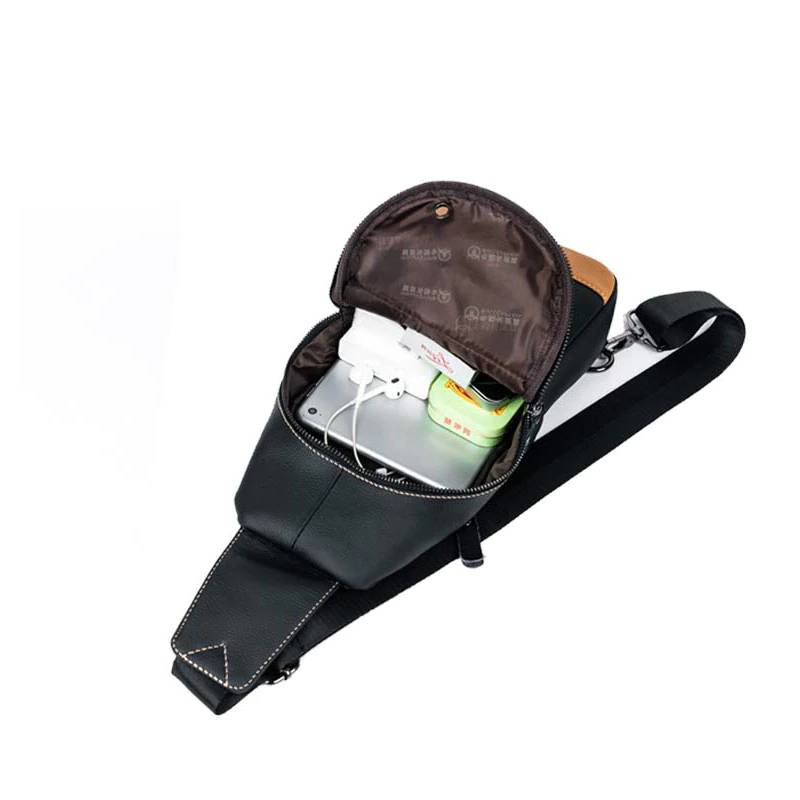 Cowhide Leather Crossbody Bag Chest Bag Chest Waist Bags