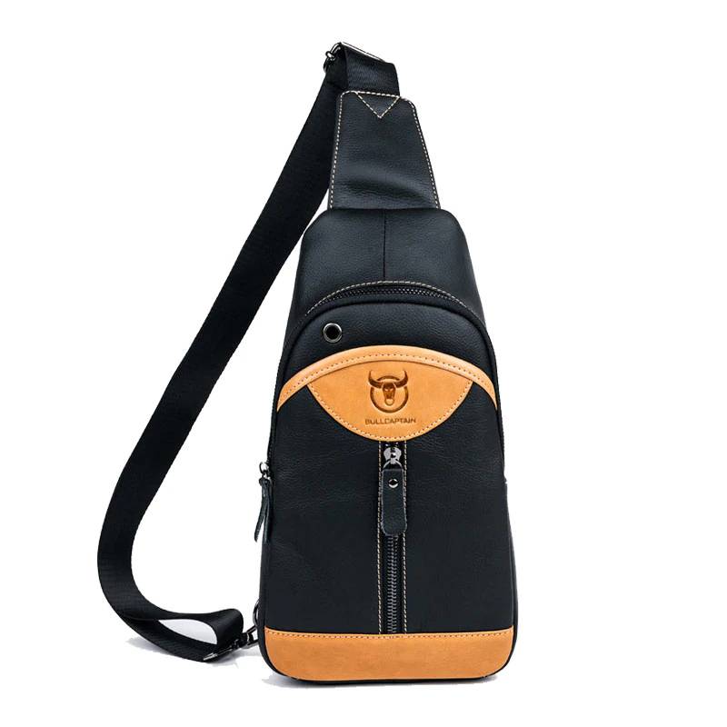 Cowhide Leather Crossbody Bag Chest Bag Chest Waist Bags