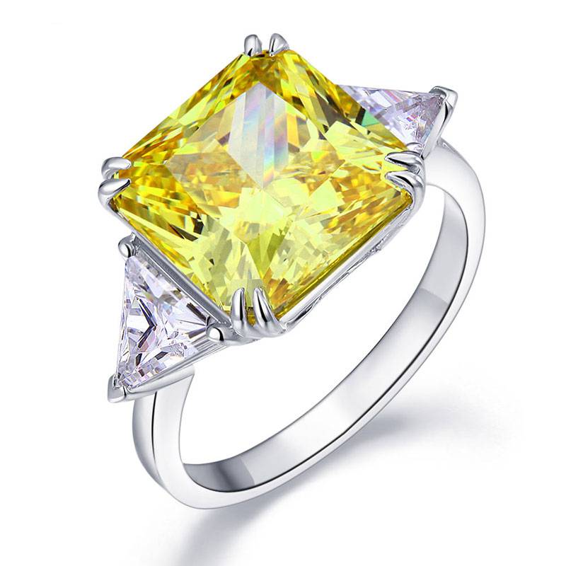 Yellow Canary Sterling Silver Ring Women's Rings