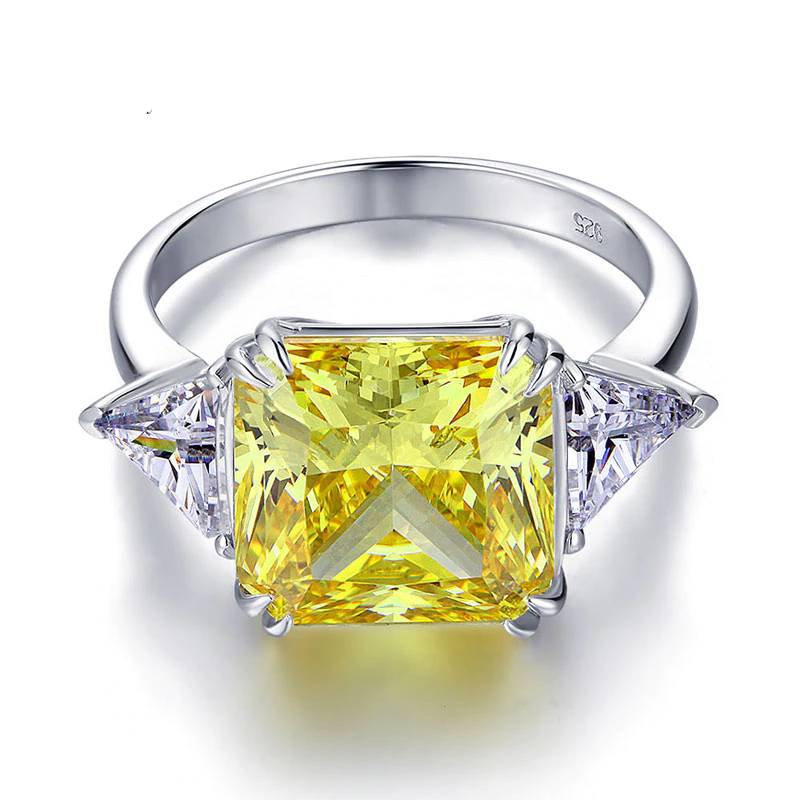 Yellow Canary Sterling Silver Ring Women's Rings