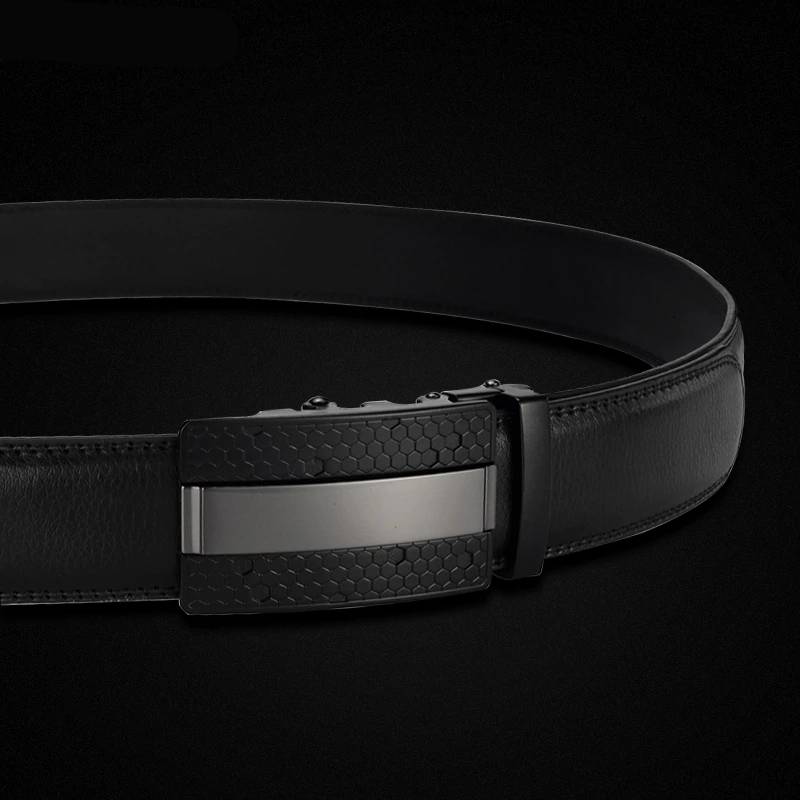 Leather Ratchet Belt With Automatic Buckle Mens Belts