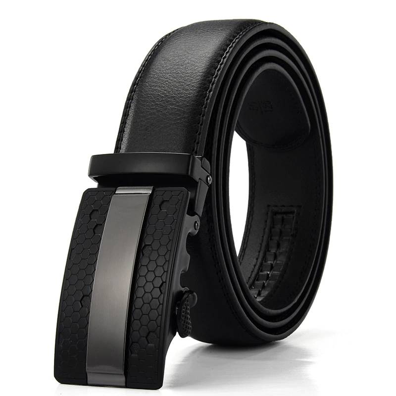 Leather Ratchet Belt With Automatic Buckle Mens Belts