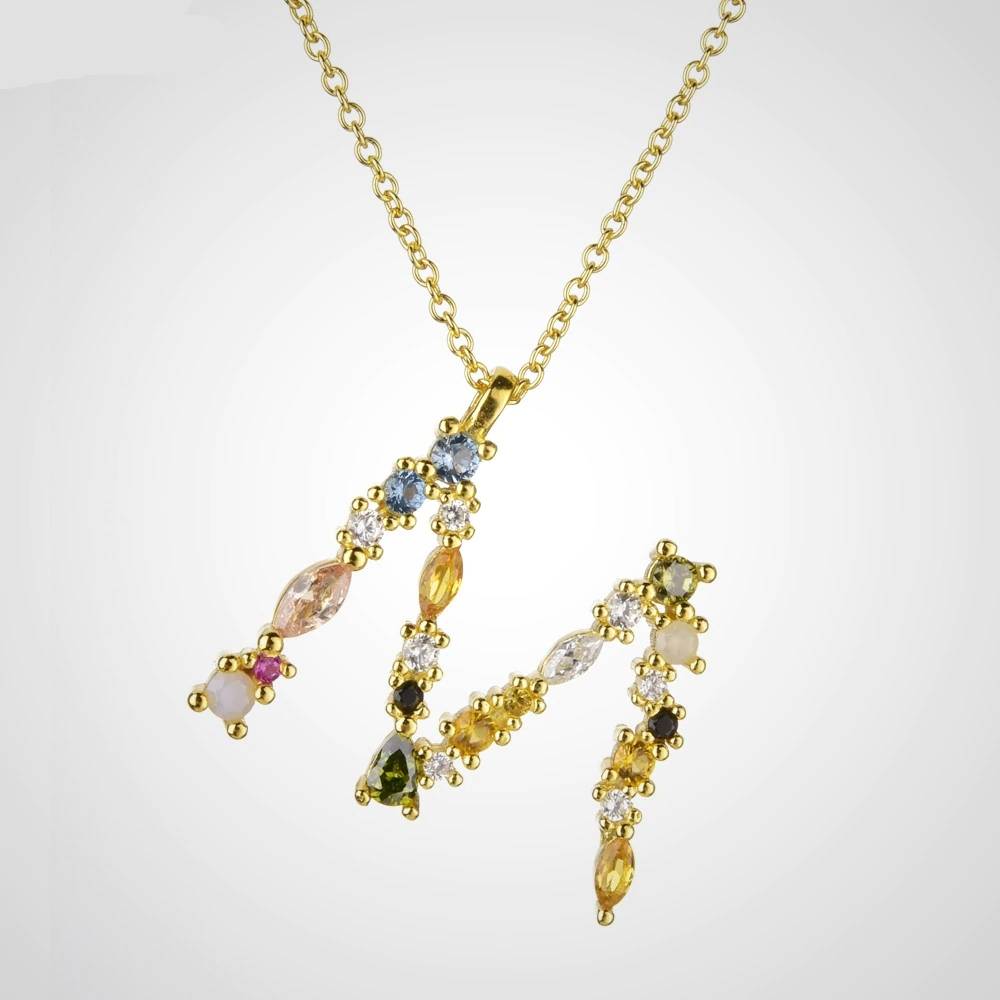 Initial Pendant Necklace Silver Necklaces & Pendants