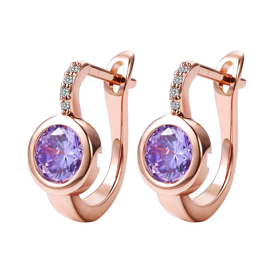 Cubic Zirconia Earrings Hoops Women's Earrings
