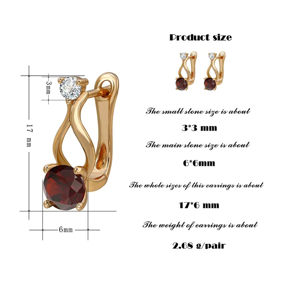 Gold Plated Cubic Zirconia Earrings Women's Earrings