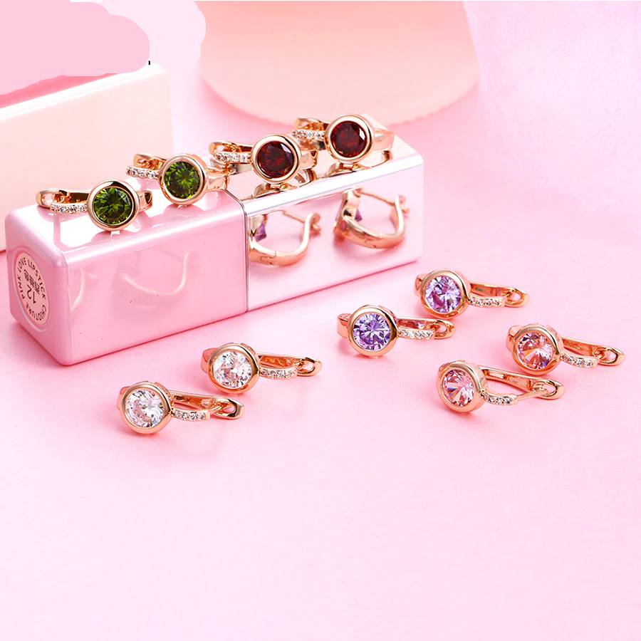 Cubic Zirconia Earrings Hoops Women's Earrings