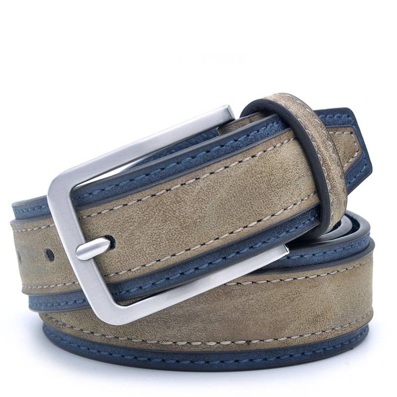 Casual Patchwork Leather Belt for Men Mens Belts