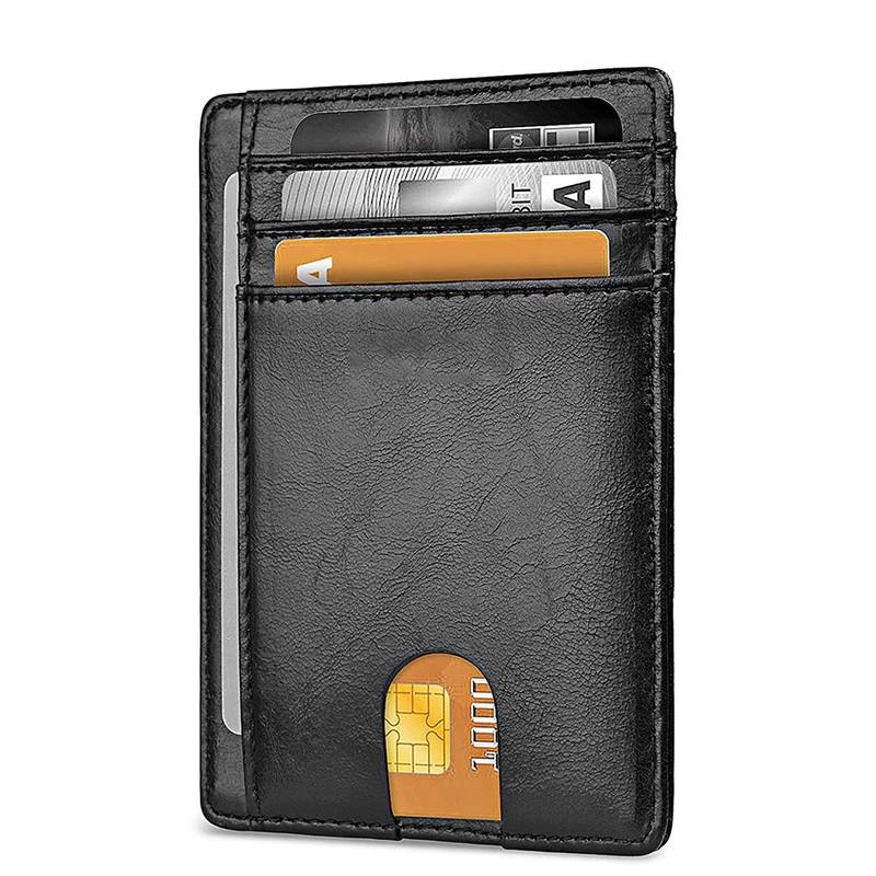 Slim RFID Blocking Leather Card Holder Wallets and Card Holders