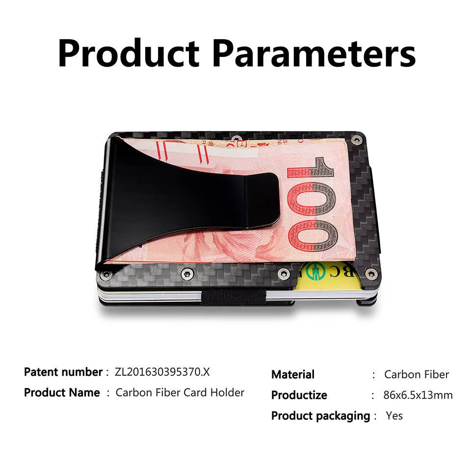 RFID Blocking Carbon Fiber Wallet Wallet Wallets and Card Holders