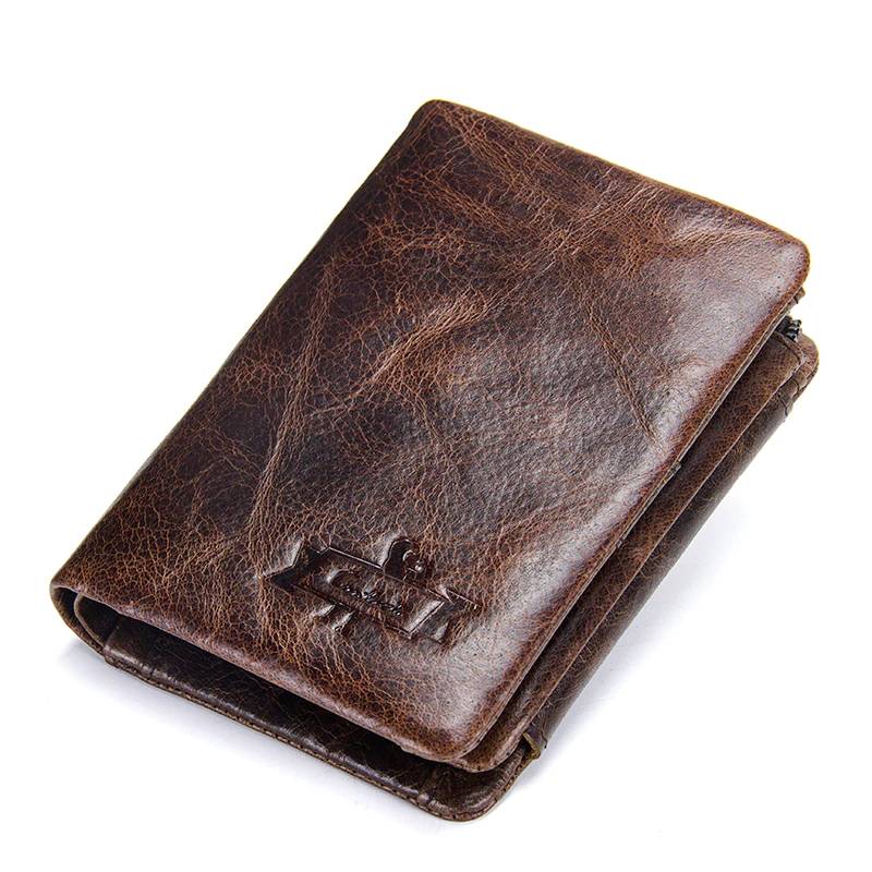 Trifold Wallet With Zipper Coin Pocket Wallets and Card Holders