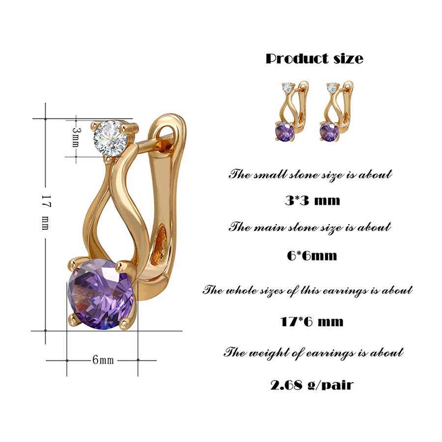 Gold Plated Cubic Zirconia Earrings