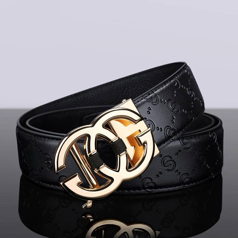 Double G Automatic Leather Buckle Belts | Jewelry Addicts