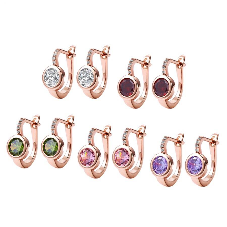 Cubic Zirconia Earrings Hoops Women's Earrings