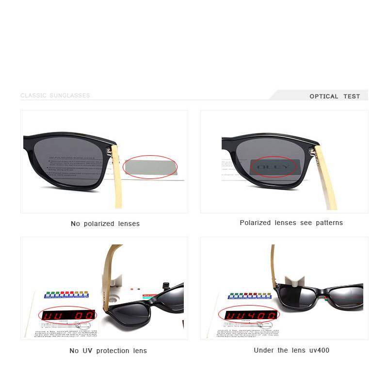 Bamboo Wood Polarized Sunglasses Men's Sunglasses